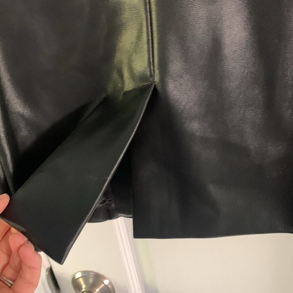 Banana Republic Vegan Leather Blazer jacket black size 6 classic elegant career - Picture 10 of 15